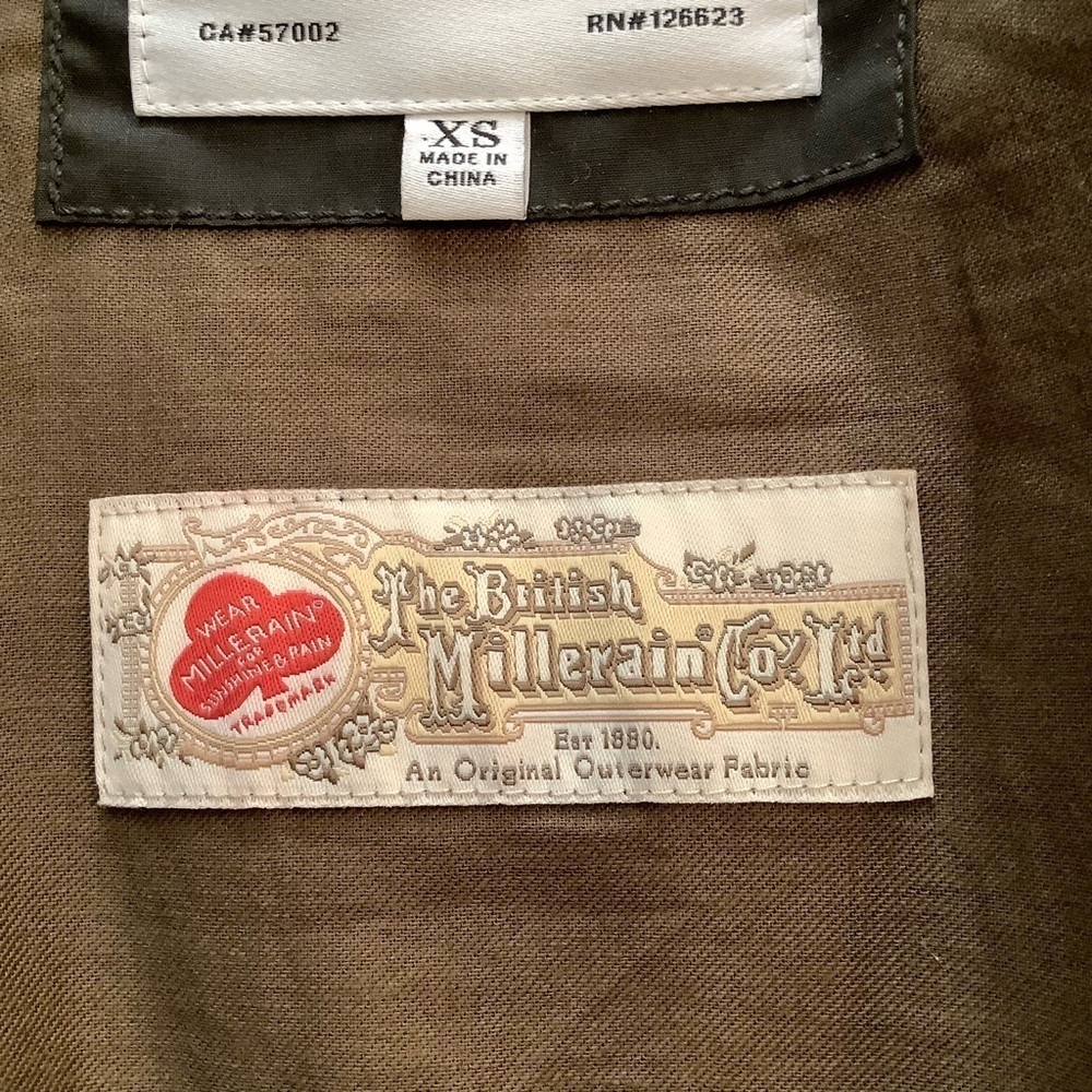 HUNTER Waxed Cotton Utility Rain Jacket Olive Green Coat Water Resistant XS - Picture 12 of 15